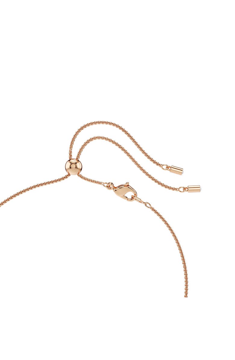 Swarovski Constella Crystal Pavé & Faux Pearl Pendant Necklace, Alternate, color, Rose Gold/ White