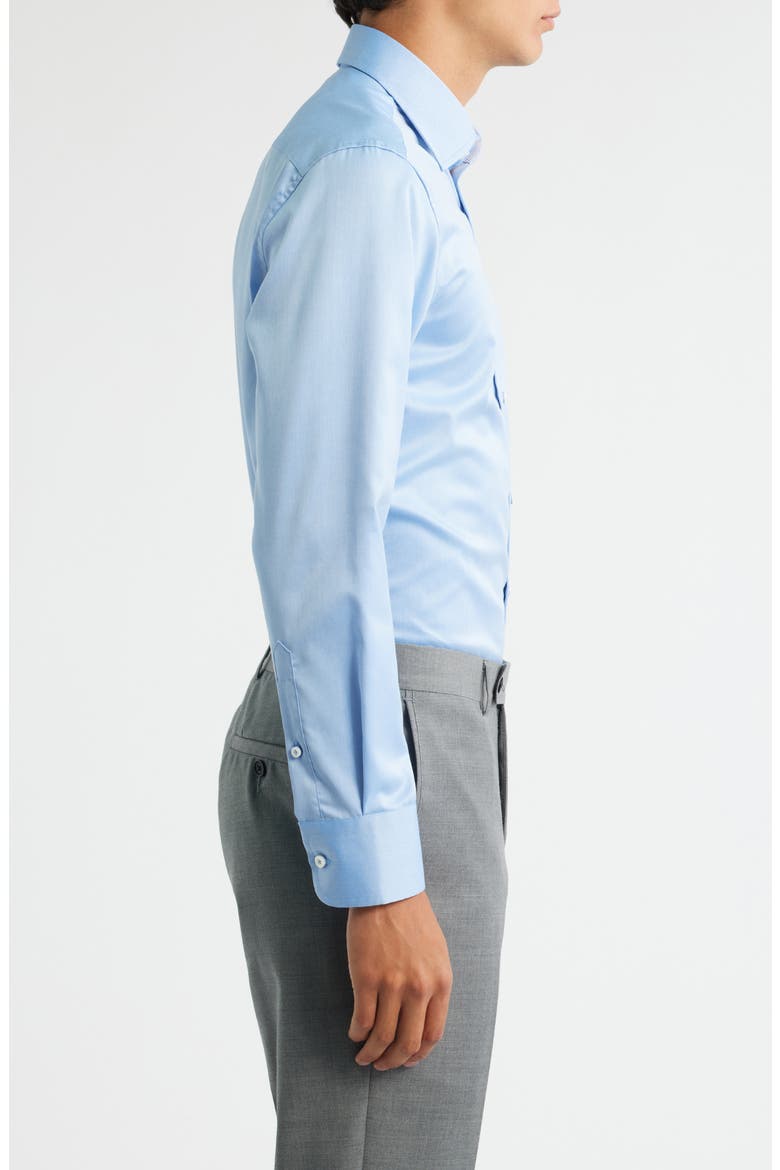 Luxury Slim Fit Non-Iron Dress Shirt, Alternate, color, BLUE