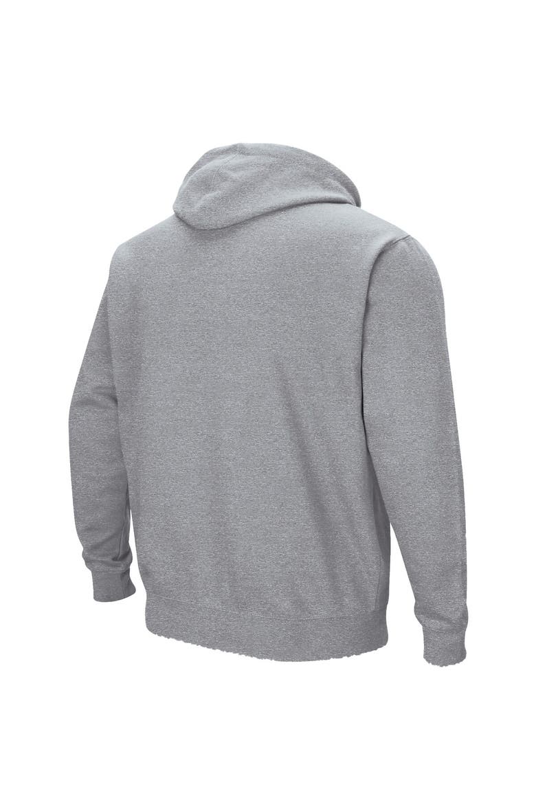 Men's Colosseum Heathered Gray Yale Bulldogs Arch and Logo Pullover Hoodie, Alternate, color, Heather Gray