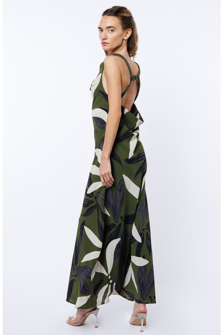 Charrisse Abstract Floral Print Maxi Dress, Alternate, color, GREEN MULTI