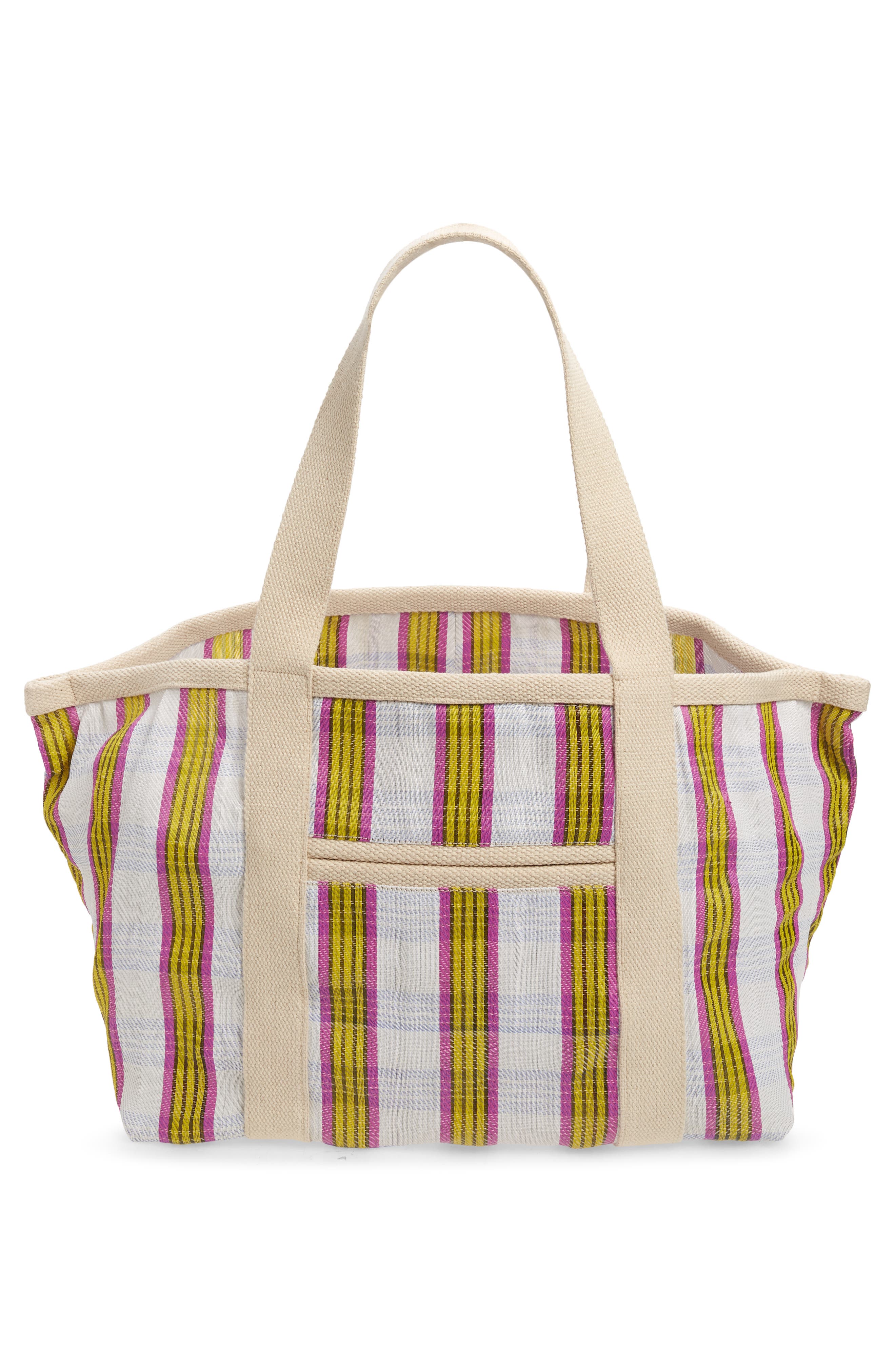 Isabel Marant Darwen Jacquard Stripe Nylon Tote, Alternate, color, 