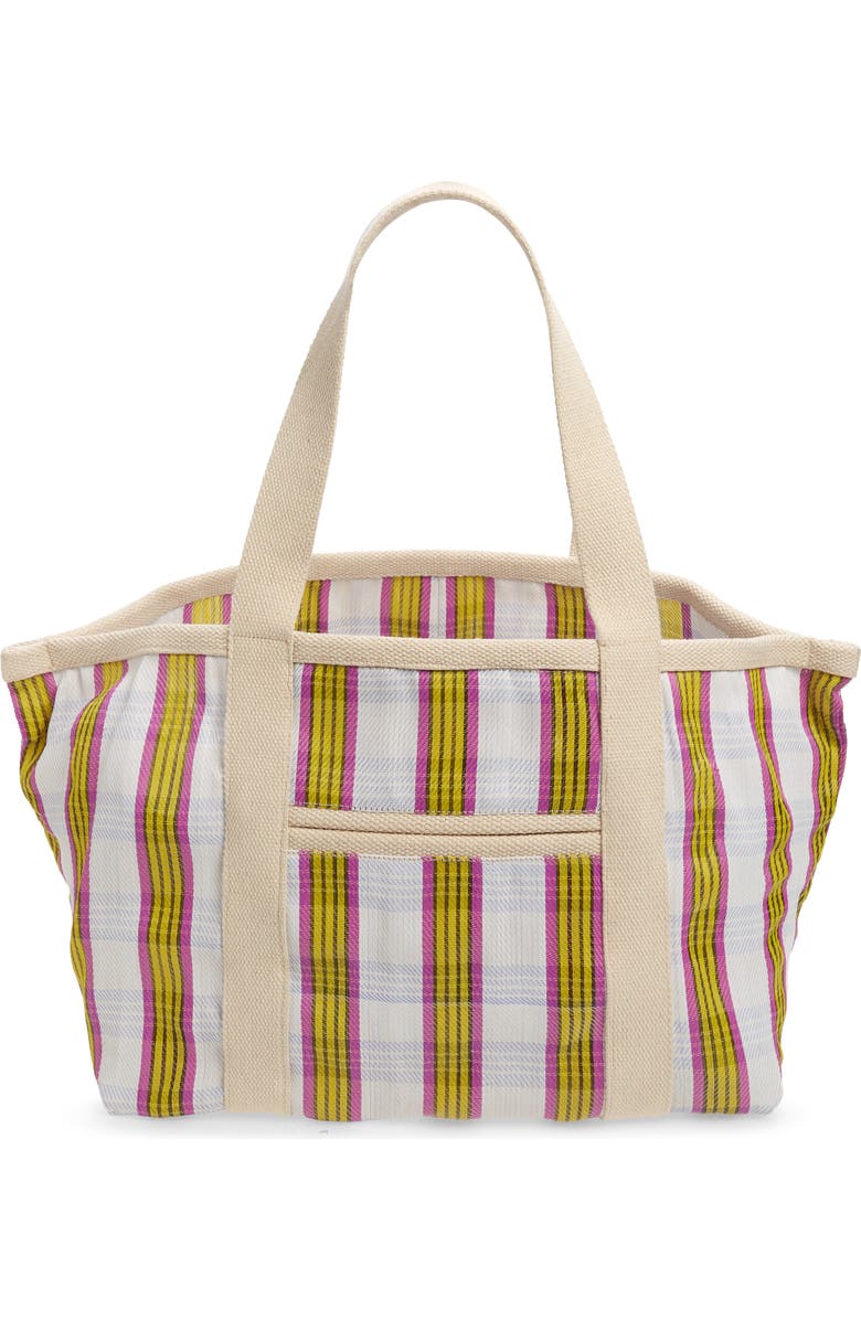 Isabel Marant Darwen Jacquard Stripe Nylon Tote, Alternate, color,