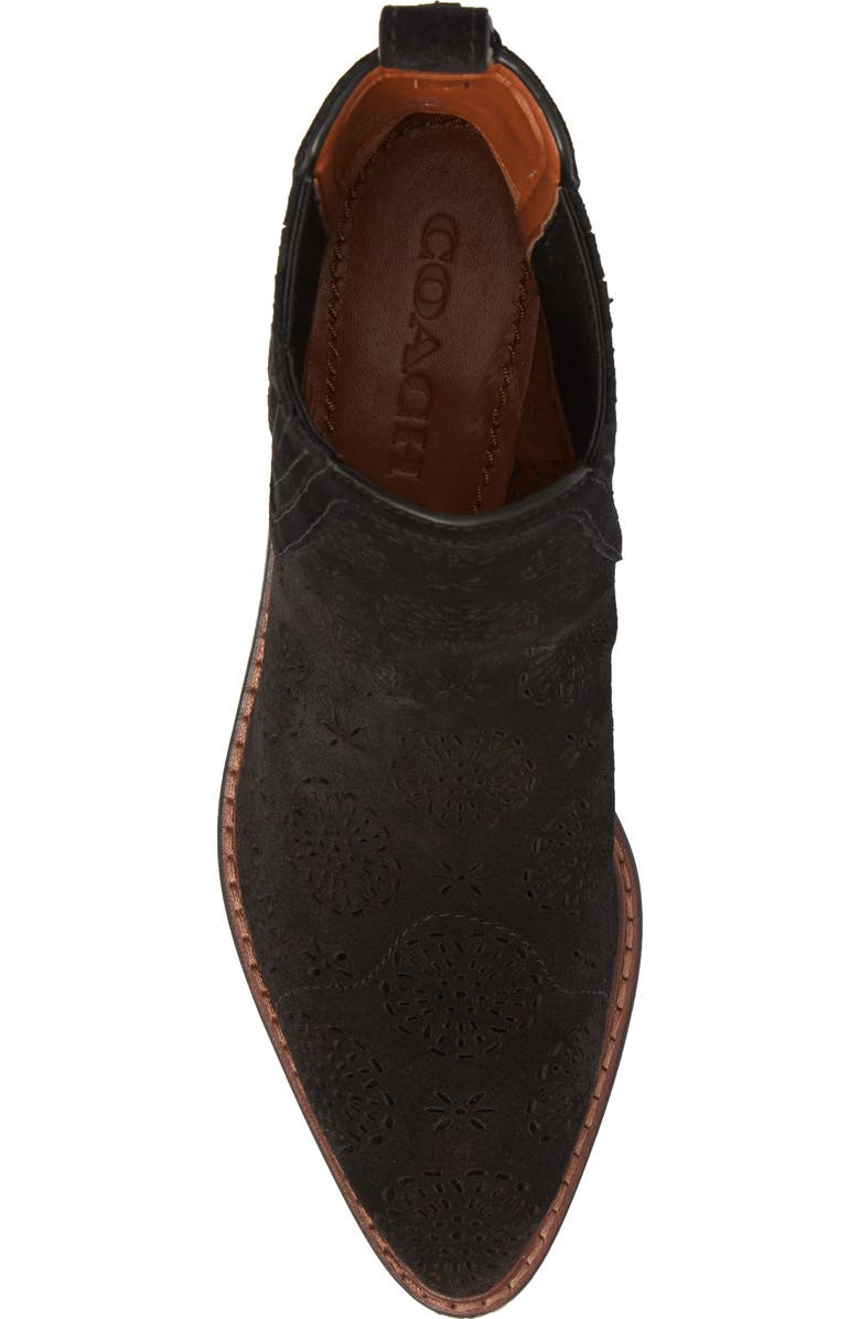 COACH Bowery Tea Rose Cutout Chelsea Bootie, Alternate, color,