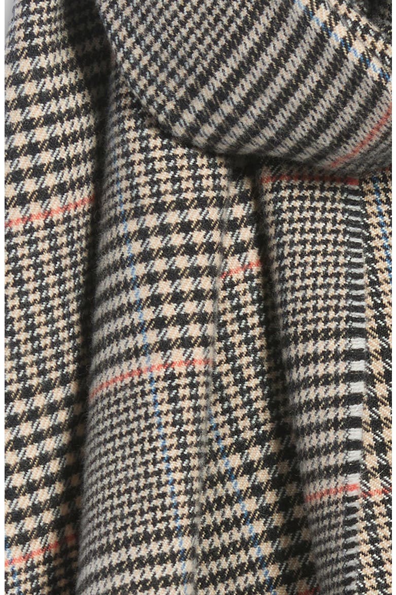 Virgin Wool Houndstooth Scarf, Alternate, color, HERITAGE KHAKI MULTI