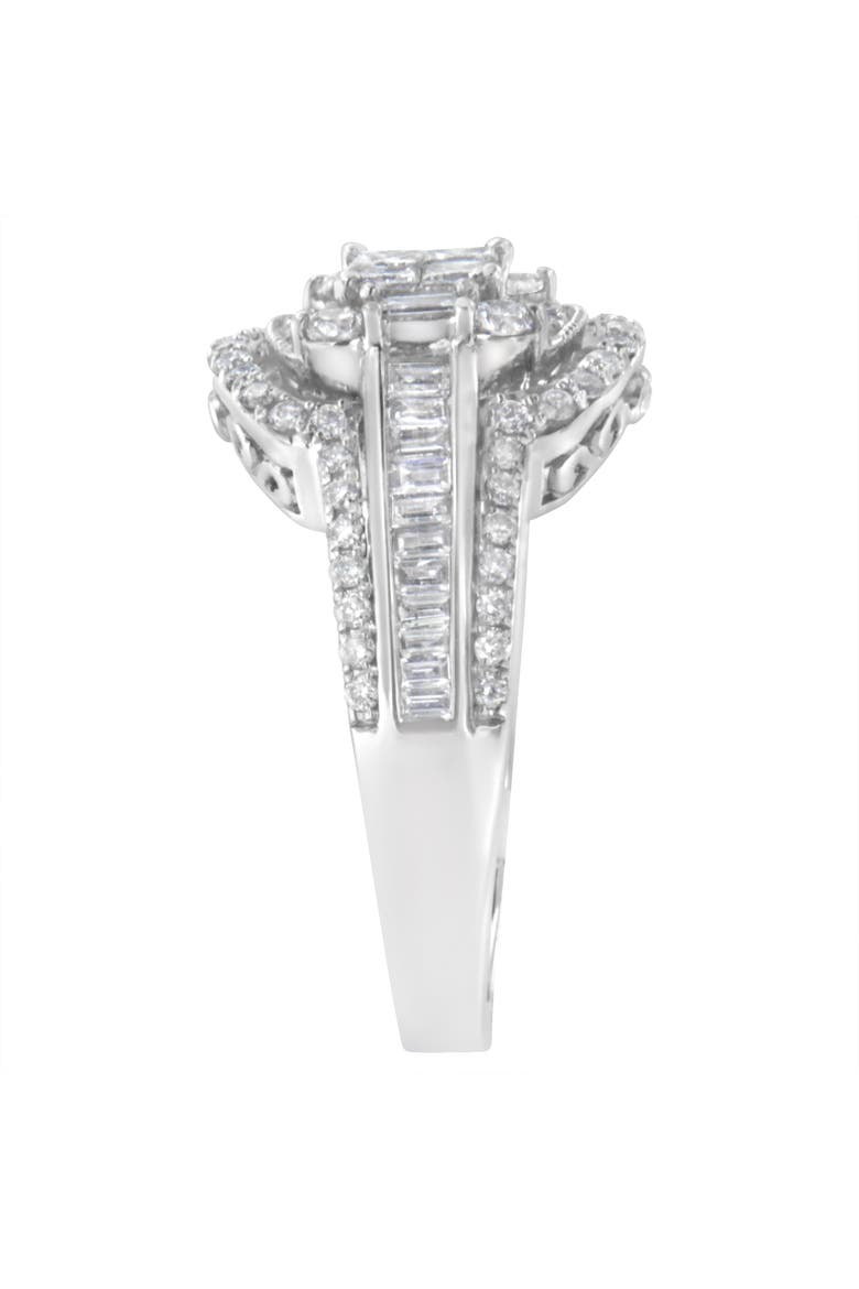 14KT White Gold Diamond Cocktail Ring, Alternate, color, White Gold