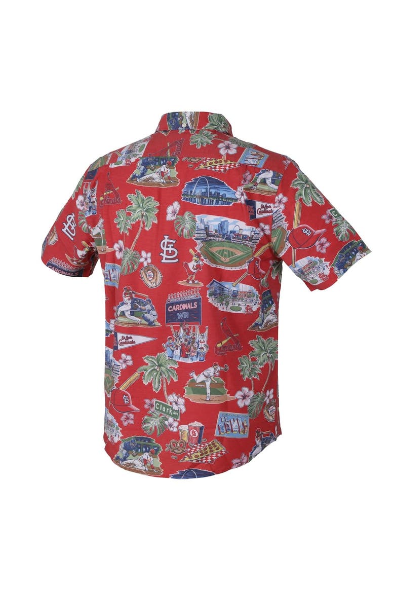 Men's Reyn Spooner  Red St. Louis Cardinals Scenic Tri-Blend Performance Button-Up Top, Alternate, color, Red