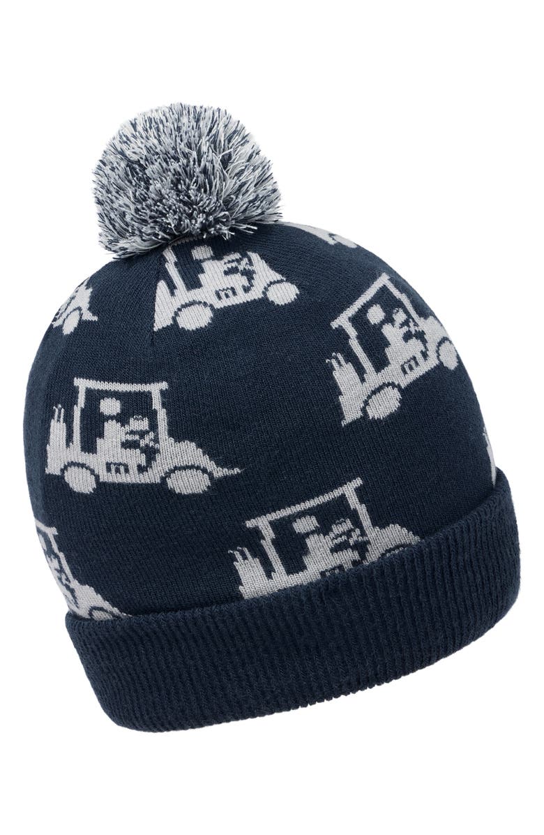 TravisMathew Mapes Pompom Beanie, Alternate, color, Total Eclipse