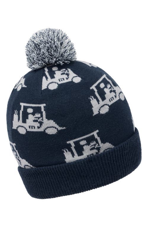 Travismathew Mapes Pompom Beanie In Total Eclipse