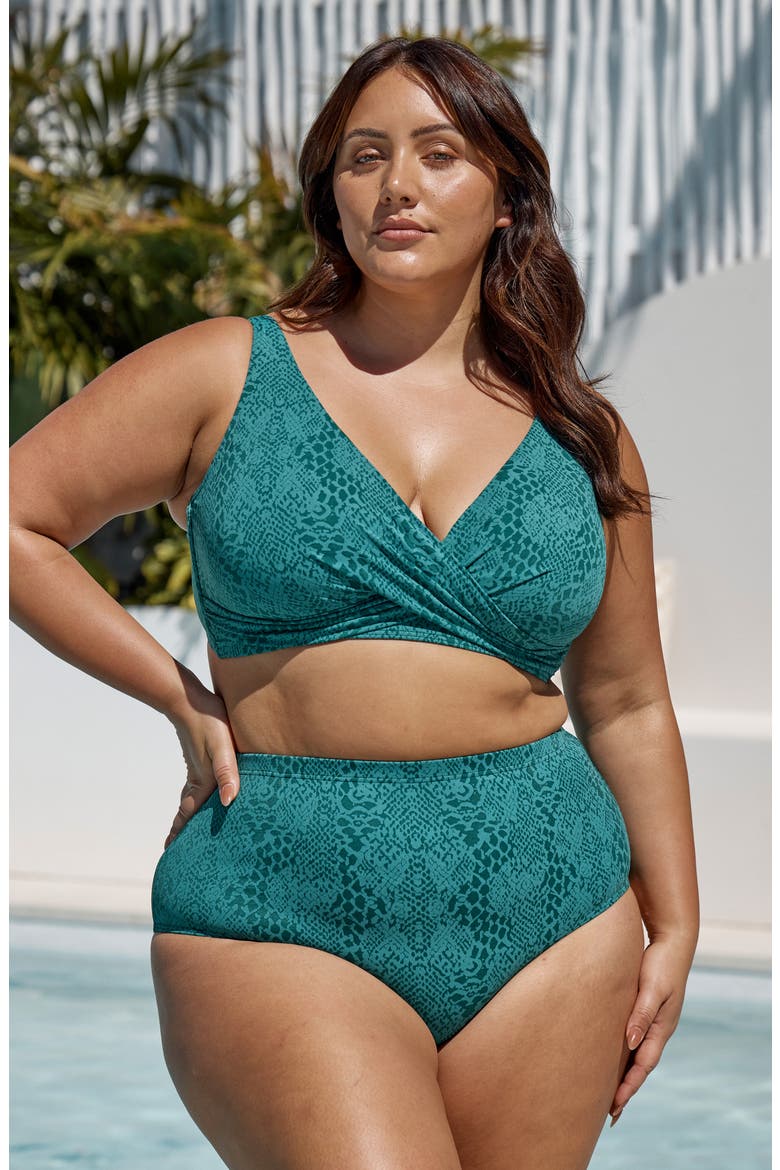 Ekhis Delacroix Bikini Top, Alternate, color, GREEN