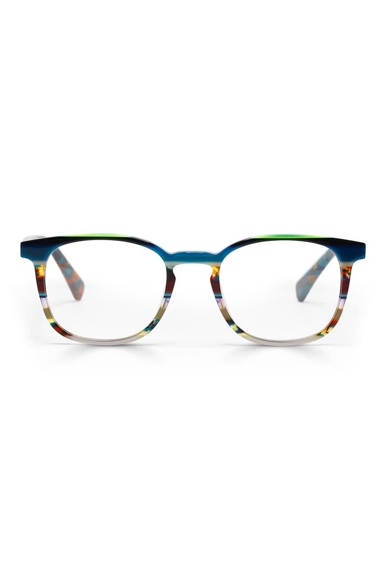 Boardroom 50mm Reading Glasses, Main, color, TEAL MULTI/ CLEAR