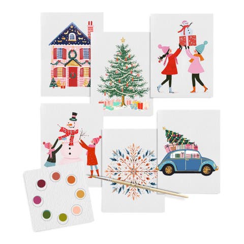 Holiday Watercolor Postcard Kit