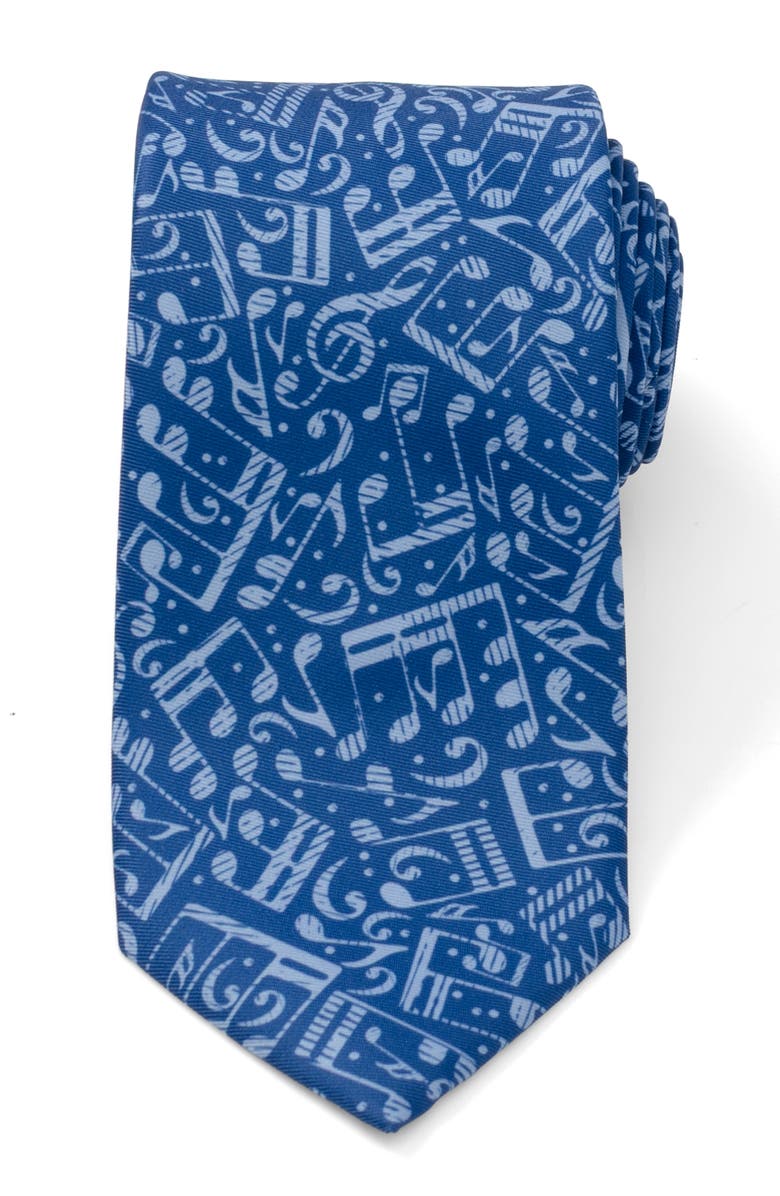 Cufflinks, Inc. Grand Ole Opry Note Pattern Neck Tie, Main, color, Blue