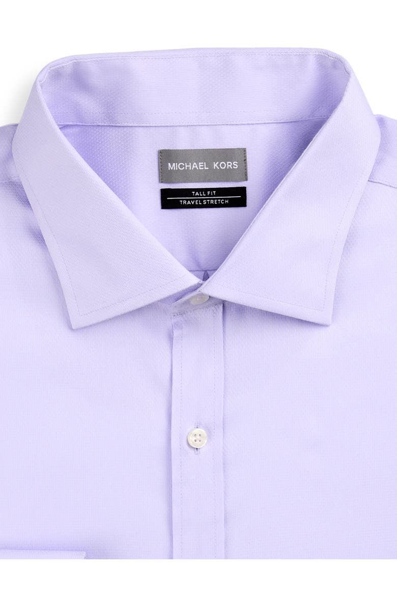 Big & Tall Non-Iron Solid Dress Shirt, Alternate, color, PURPLE
