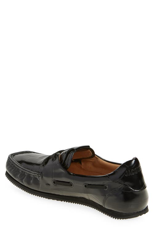 Jacquemus The Batto Boat Shoe In Black 990
