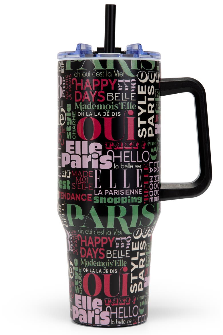 40oz Parisian Double Walled Insulated Stainless Steel Tumbler, Main, color, Paris Mademoiselle