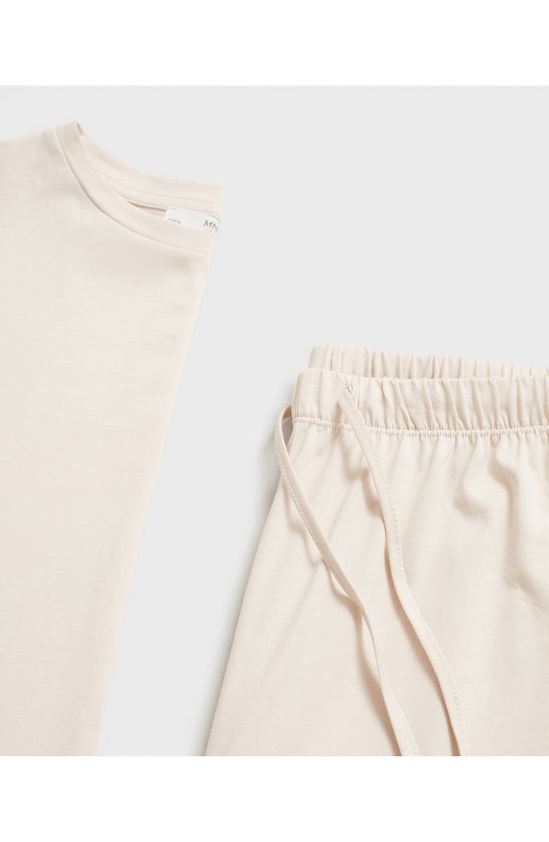 MANGO Cotton Pajamas, Alternate, color, Beige