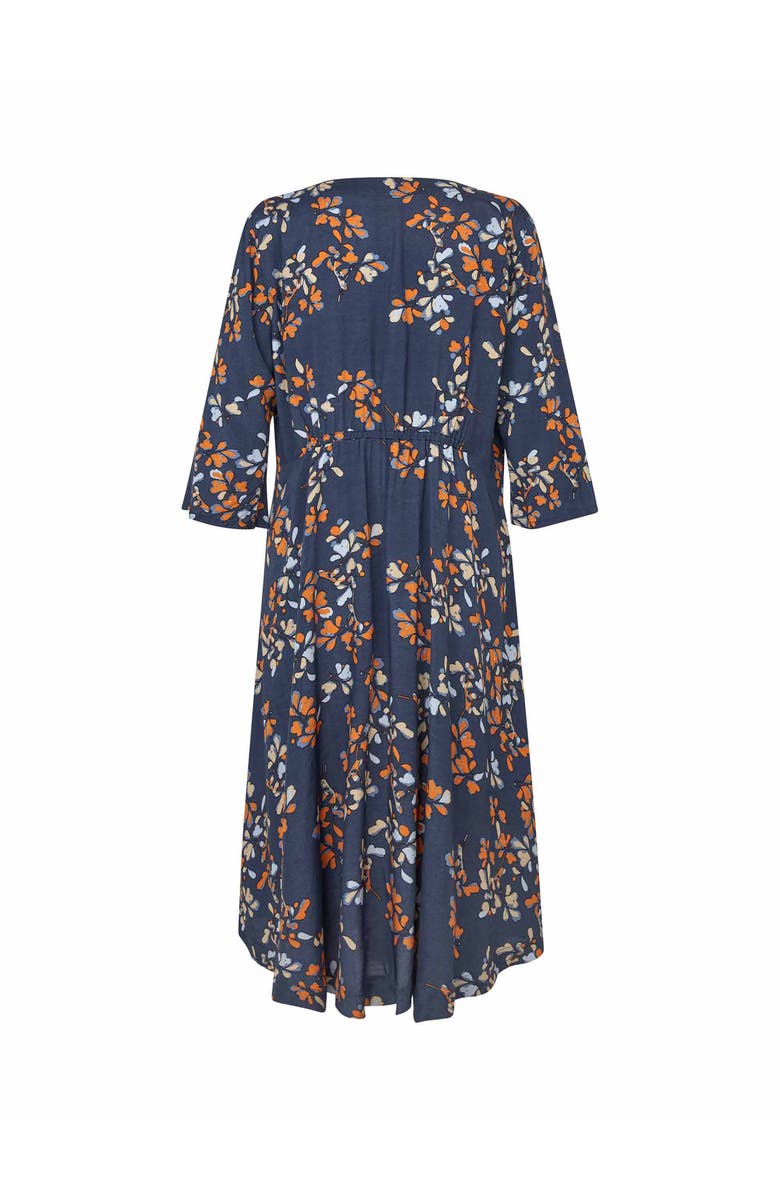 Masai Copenhagen MaNymari Round Neck 3/4 Sleeve Dress, Alternate, color, Autumnal