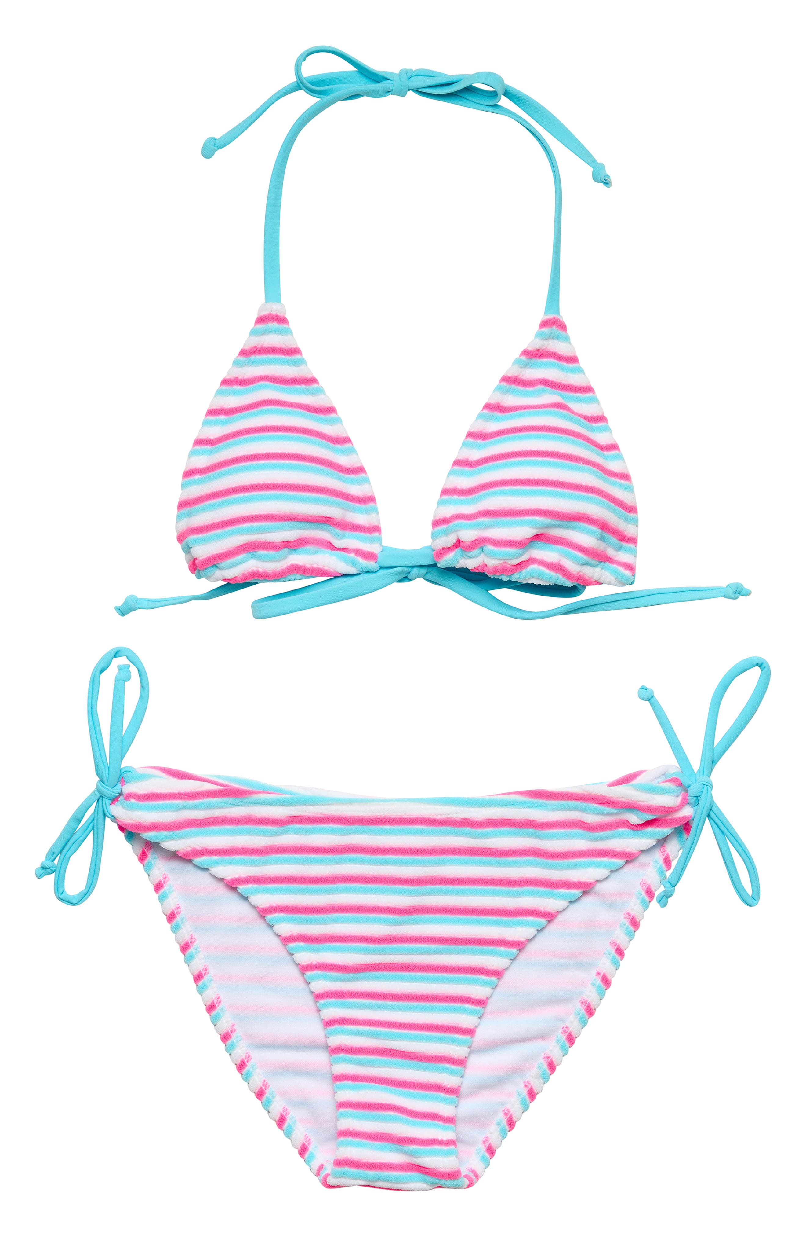 Snapper Rock Kids' Sorbet Stripe Triangle Two-Piece Swimsuit | Nordstrom