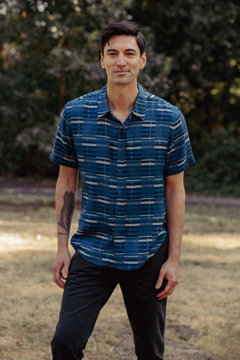 Emerson Slim Shirt, Alternate, color, Stormcrest Stripe