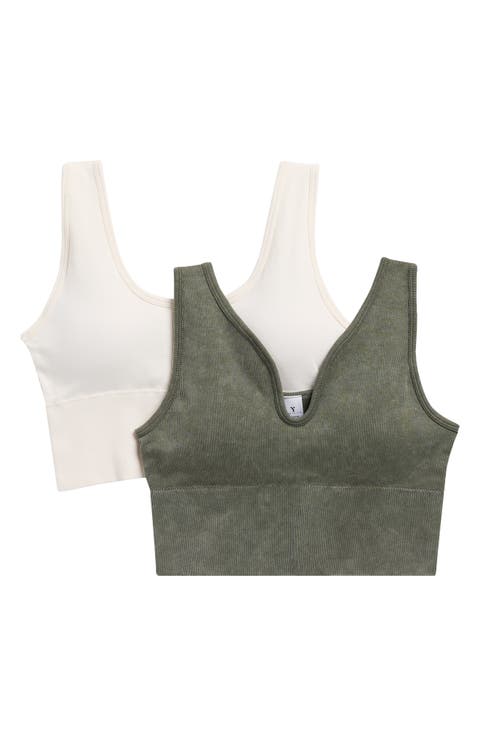 Calla 2-Pack Seamless Ribbed Sports Bras