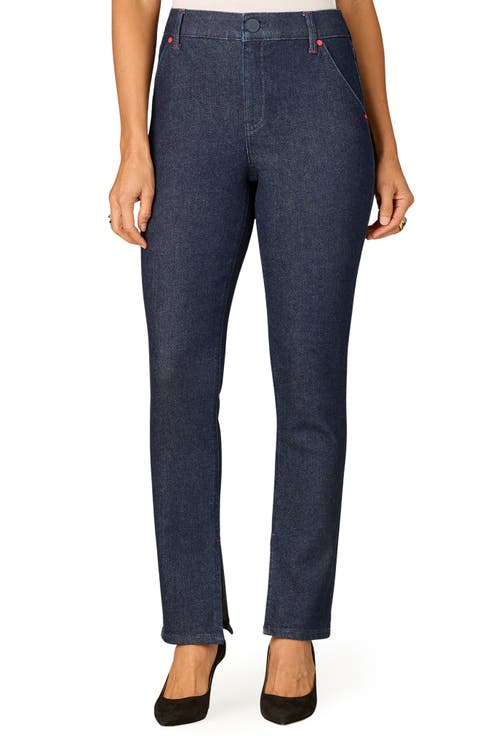 Side Slit High Waist Cigarette Jeans