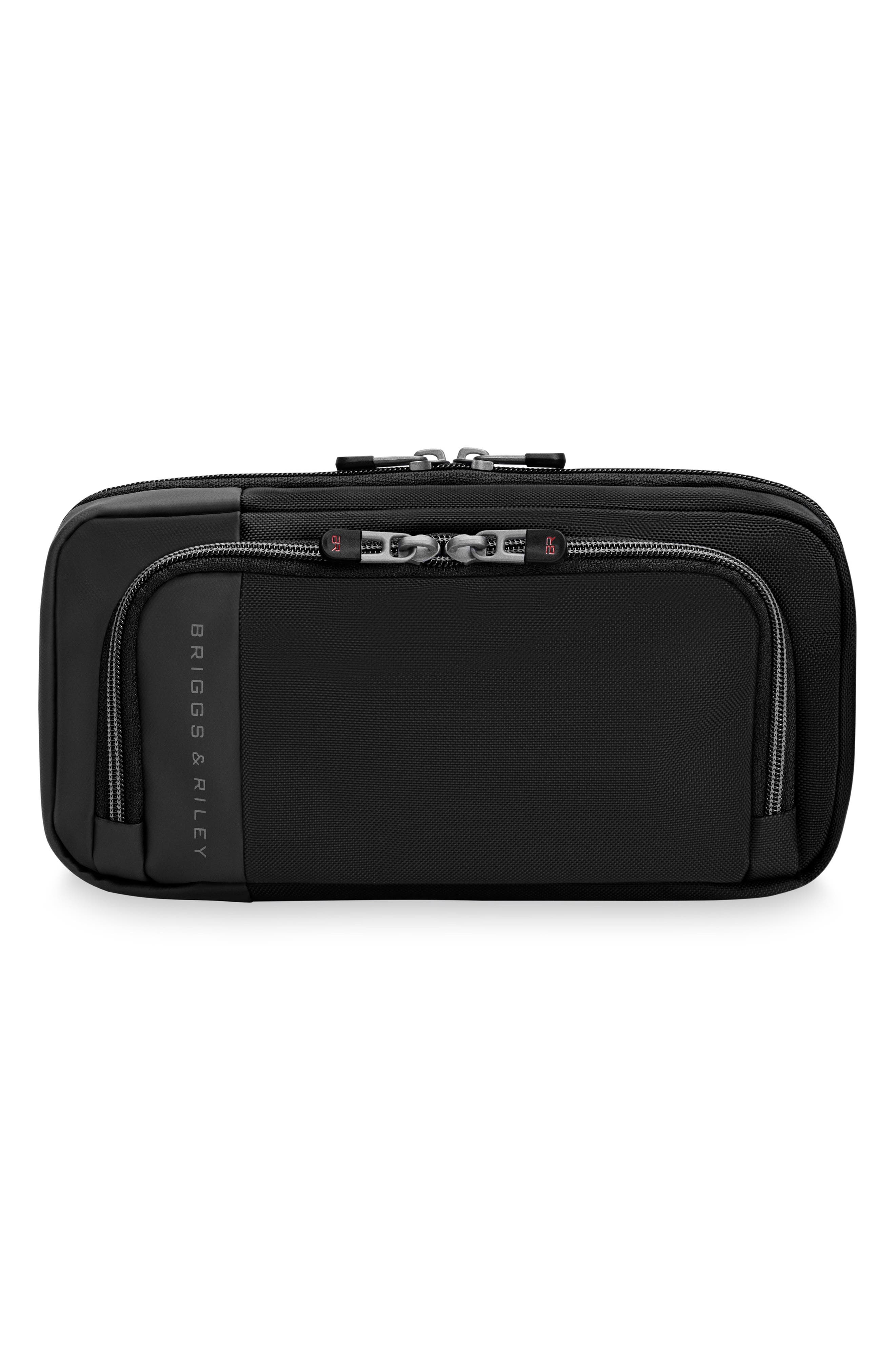 Briggs & Riley ZDX Hanging Toiletry Bag, Main, color, Black