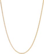 Ana Luisa Solid Yellow Gold - Flat Mariner Chain Necklace