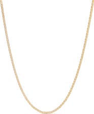 Ana Luisa Solid Yellow Gold - Flat Mariner Chain Necklace