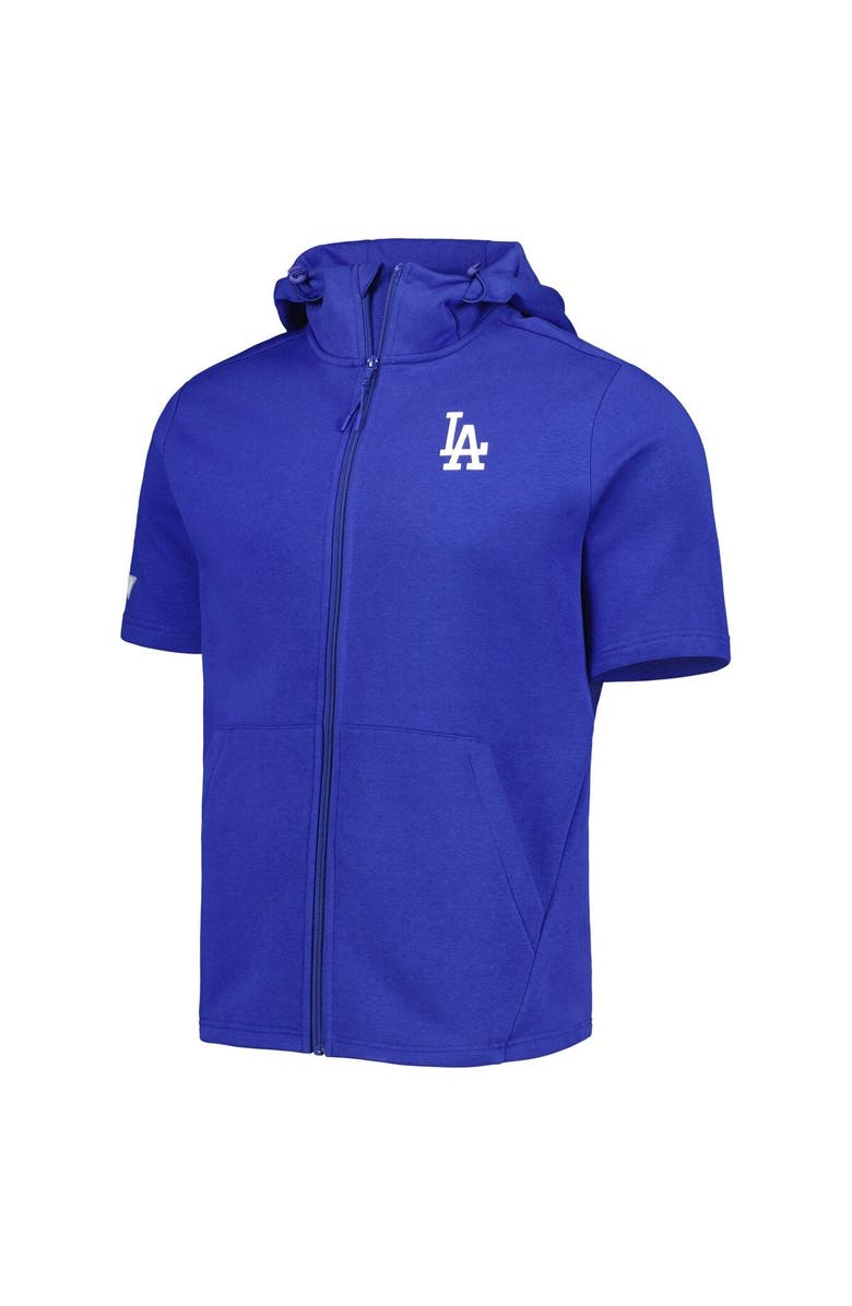 LEVELWEAR Men's Levelwear Royal Los Angeles Dodgers Recruit Full-Zip Short Sleeve Hoodie, Alternate, color, Royal