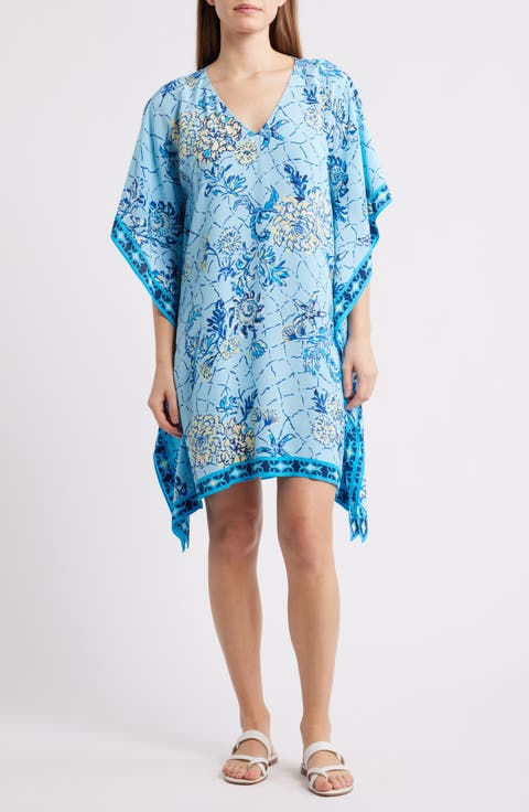 Lindamarie Floral Silk Caftan