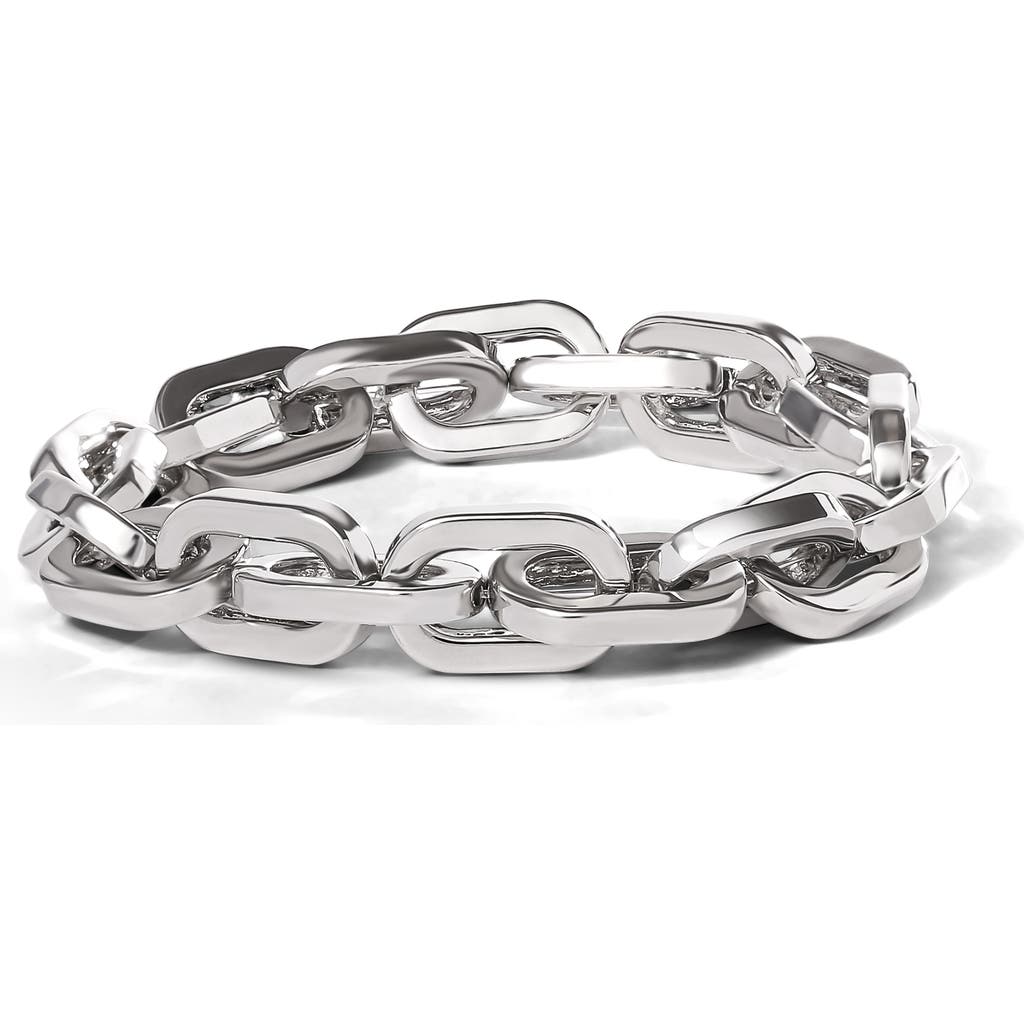 Jessica Simpson Mixed Metal Link Chain Bracelet in Silver at Nordstrom