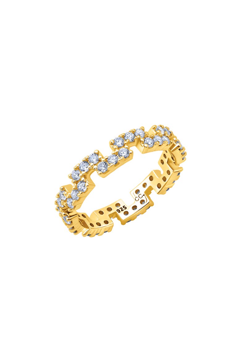 Cubic Zirconia Regal Eternity Band Ring, Main, color, GOLD