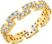 Crislu Cubic Zirconia Regal Eternity Band Ring