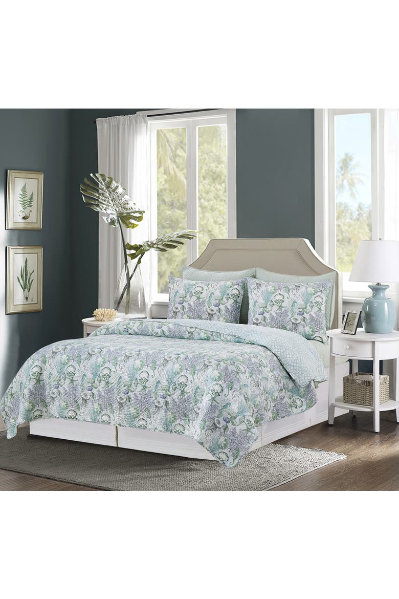 Shoreline Waters Bedding Quilt Set, Alternate, color, Blue