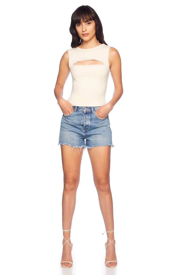 Cutout Tank Top, Alternate, color, BLANCHED ALMOND