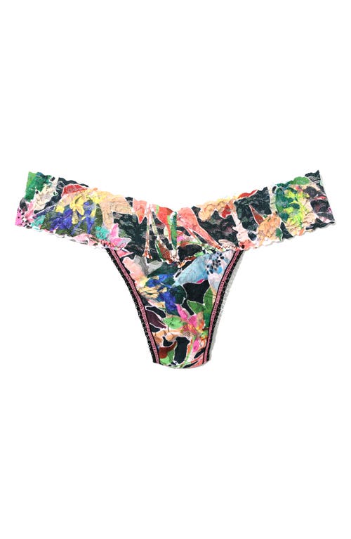 Hanky Panky Print Low Rise Thong In Brown