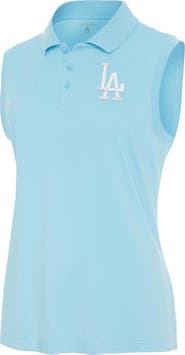 ANTIGUA Women's Antigua  Powder Blue Los Angeles Dodgers Recap Sleeveless Polo