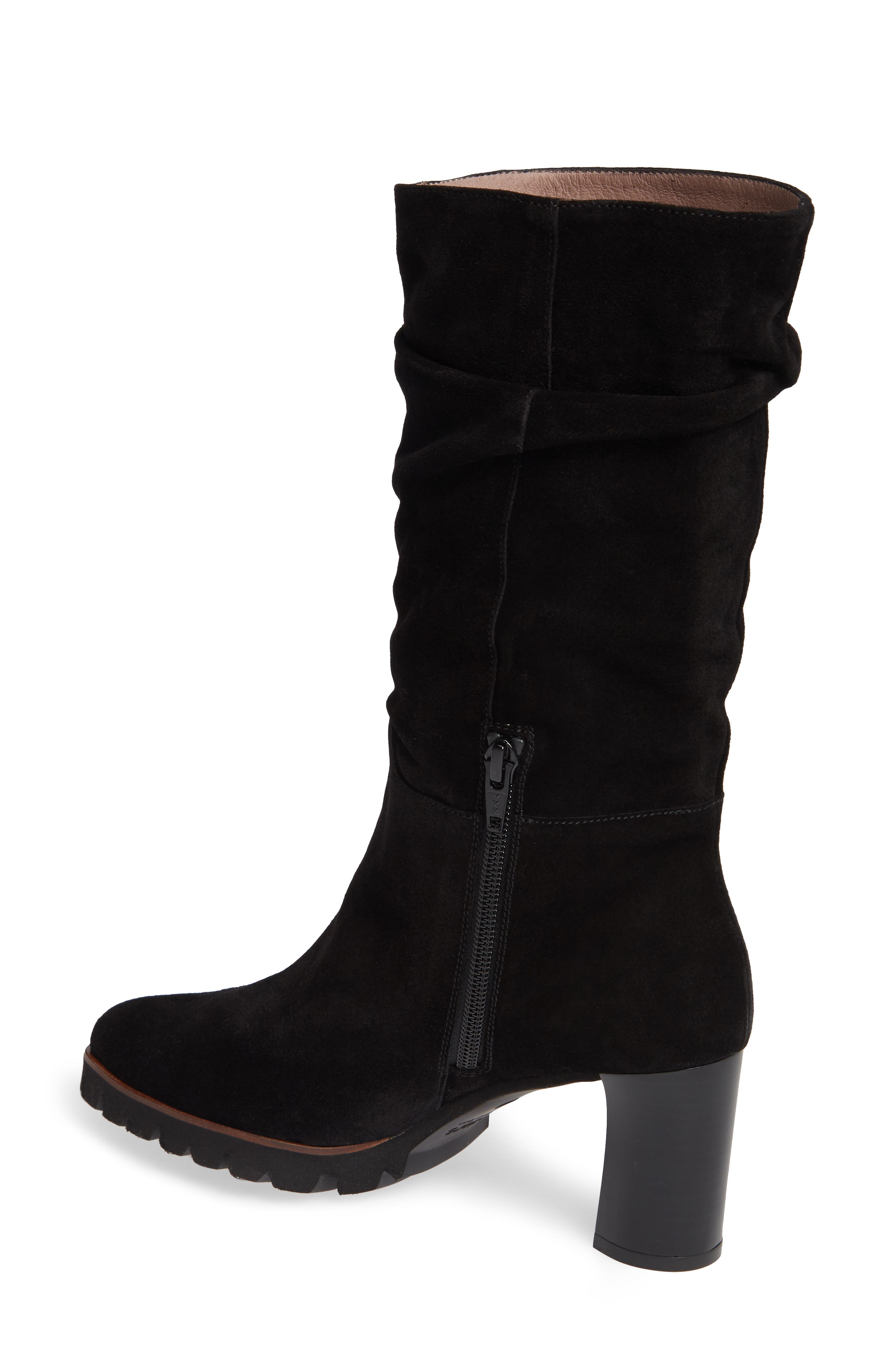 Wonders Slouchy Block Heel Boot, Alternate, color, 