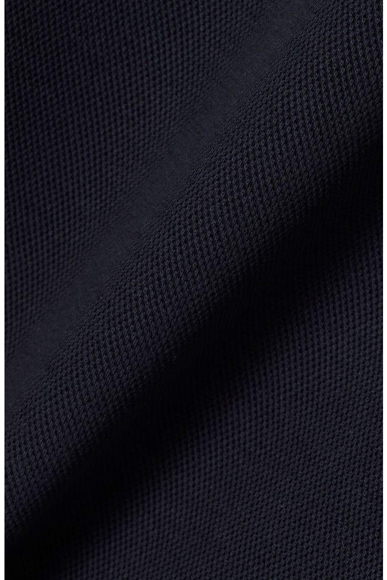 Cotton Blend Piqué Knit Quarter Zip Pullover, Alternate, color, BLACKBIRD