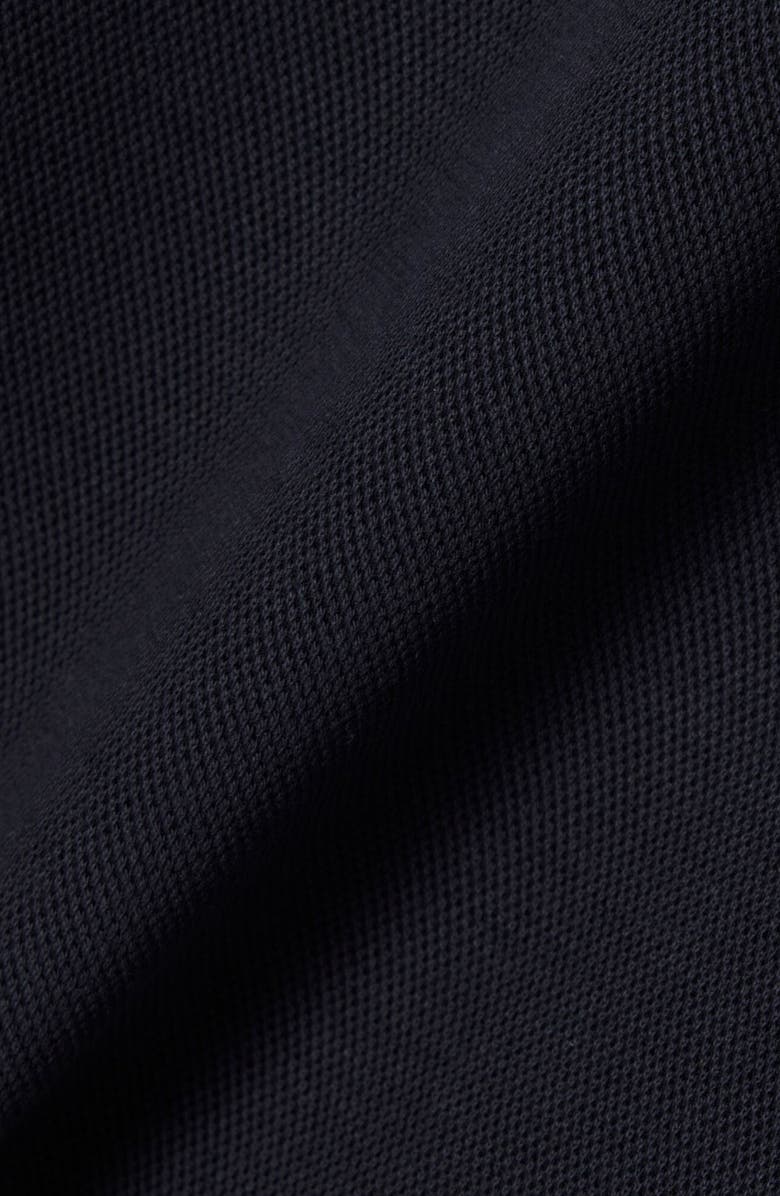 Lacoste Cotton Blend Piqué Knit Quarter Zip Pullover, Alternate, color, Blackbird