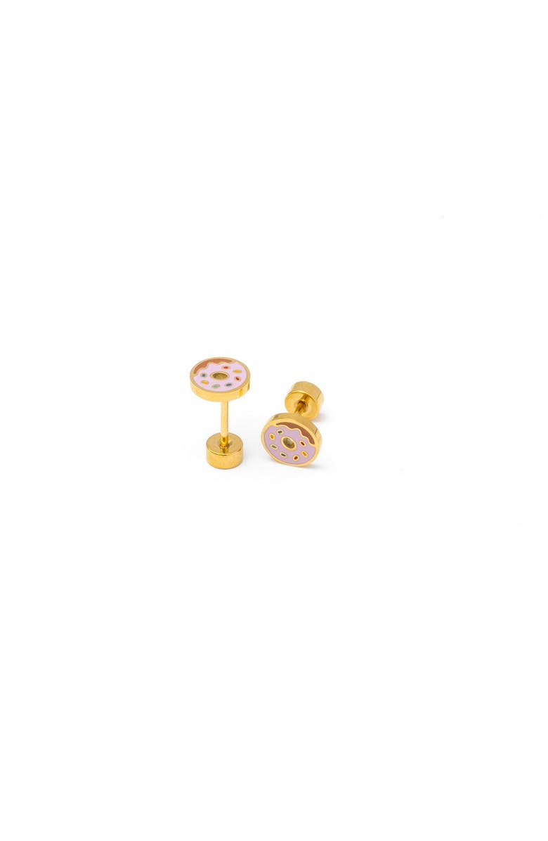 Pip Pop Donut Stud Earrings, Main, color, Pink