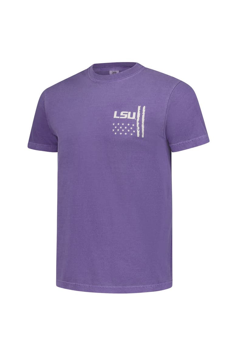 Men's  Purple LSU Tigers Comfort Colors OHT Camo Overlay T-Shirt, Alternate, color, Purple
