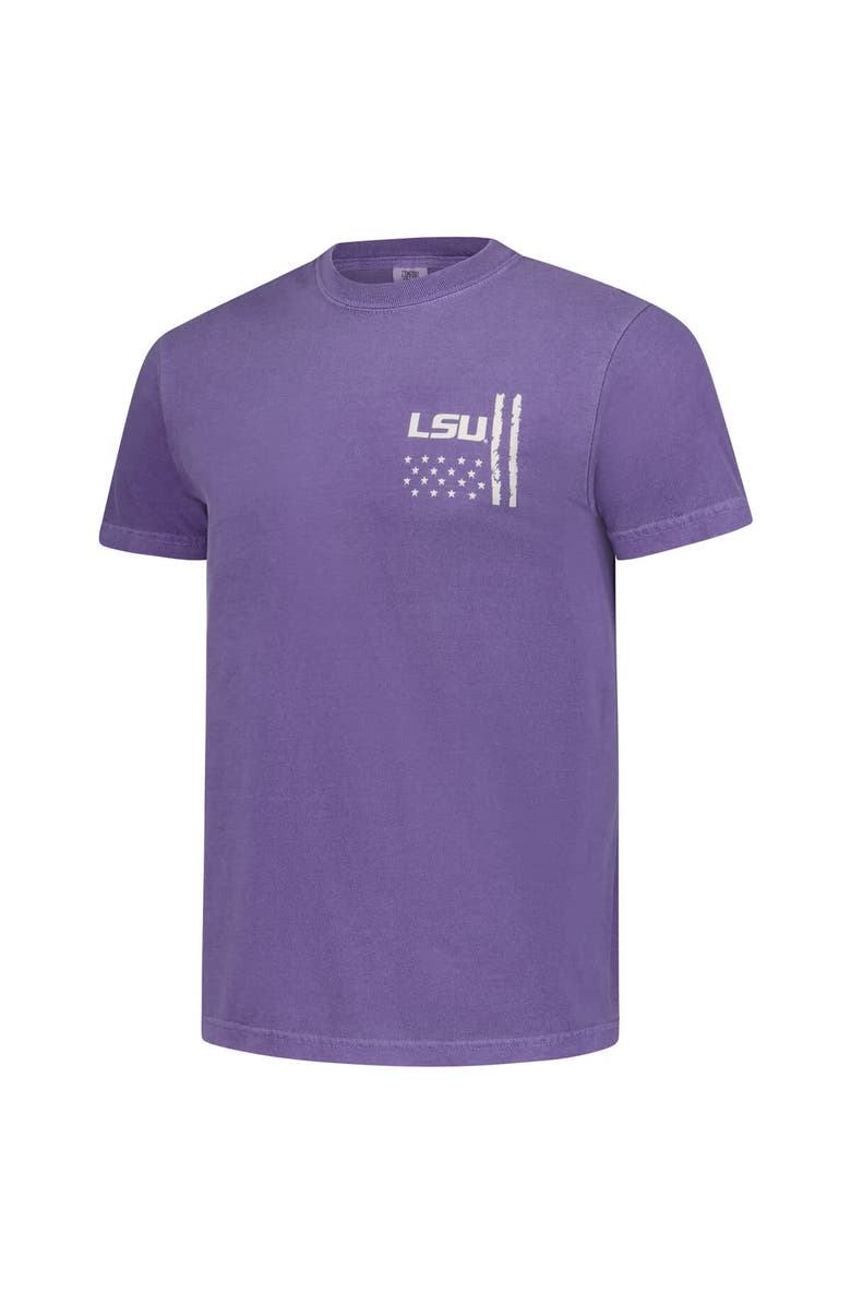 IMAGE ONE Men's Purple LSU Tigers Comfort Colors OHT Camo Overlay T-Shirt, Alternate, color, Purple
