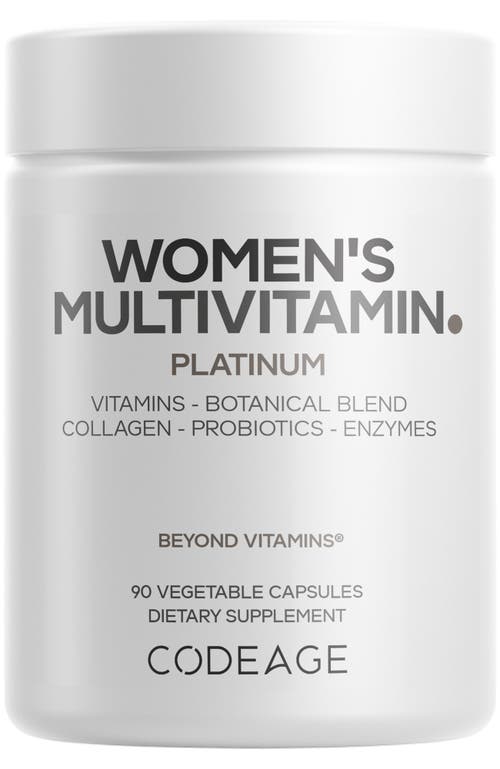 Codeage Women's Multivitamin Platinum, Vitamins A D3 K1 K2 B12 in White 