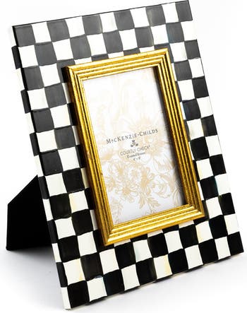 Courtly Check Enameled Steel 4 x 6-Inch Picture Frame