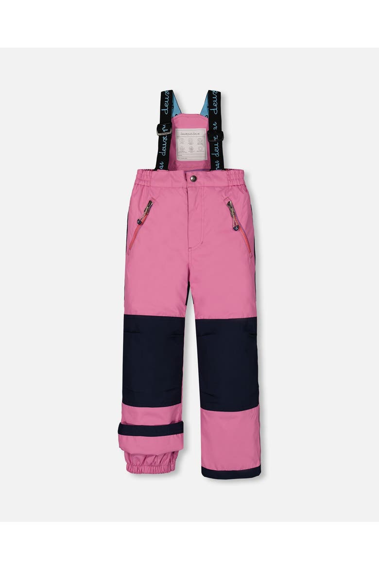 Little Girl's Two Piece Snowsuit Mauve Printed Unicorns, Alternate, color, Crocus