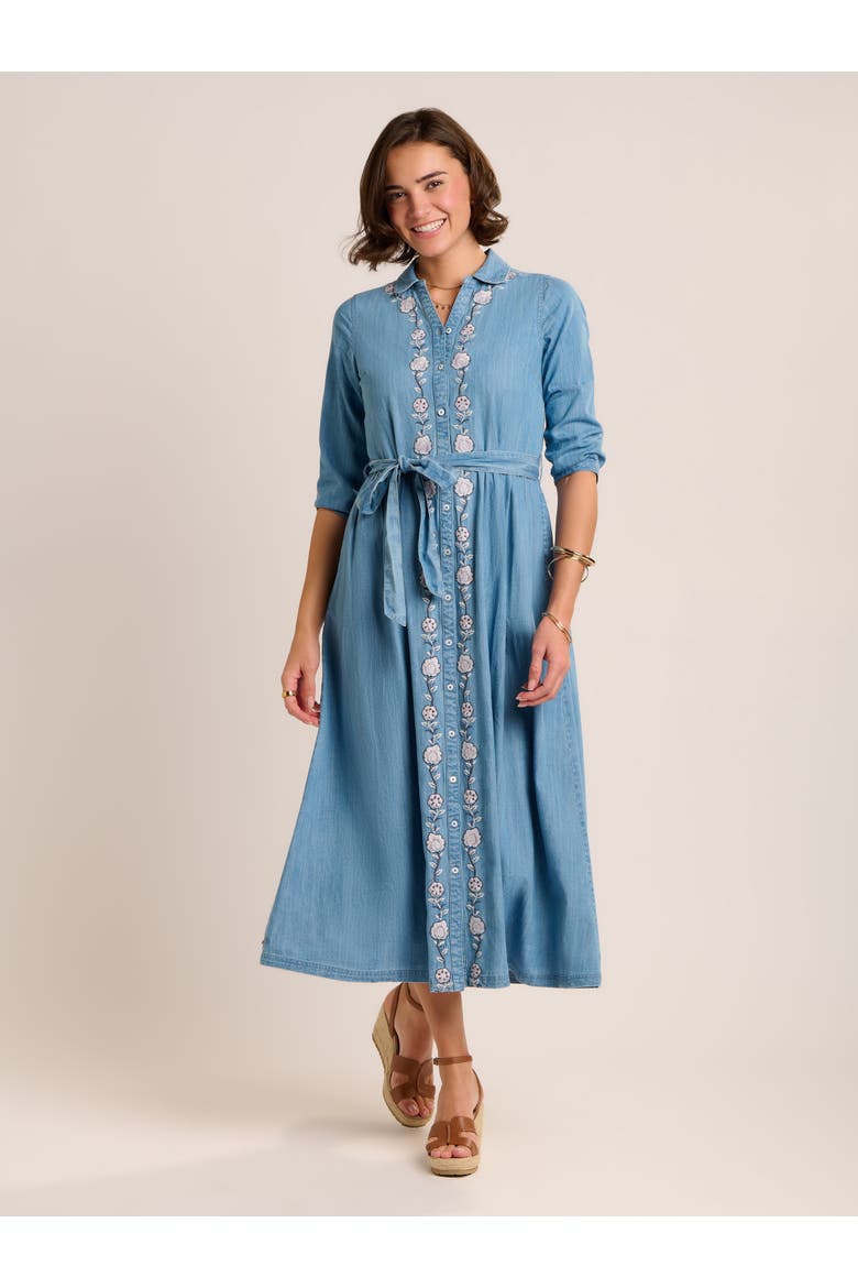 Viviana Embroidered Maxi Dress, Alternate, color, Blue
