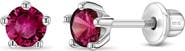In Season Jewelry Classic Cubic Zirconia Birthstone Solitaire Earrings
