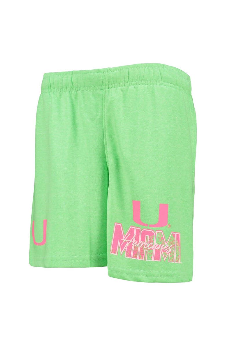 Outerstuff Youth Green Miami Hurricanes Super Fresh Neon Daze Shorts, Alternate, color, 