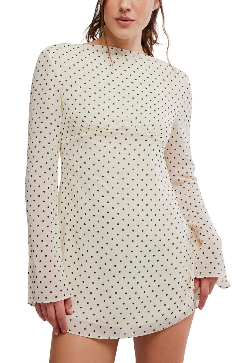 Jolie Printed Minidress, Alternate, color, DOT MIX 2 COMBO